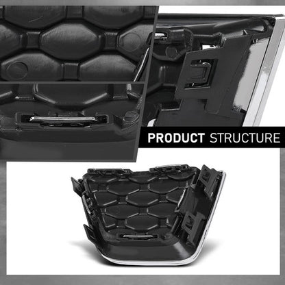 Solid Spare Fit For 2019-2023 Jeep Renegade Front Bumper Fog Light Cover Lamp Trim Pair