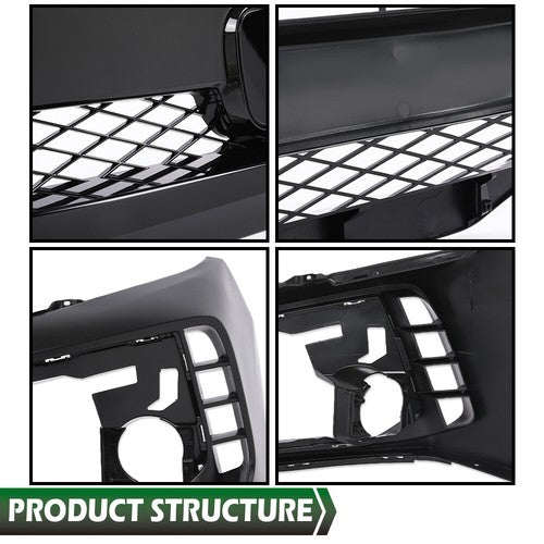 Solid Spare Fit For 2016-2021 Honda Civic Type R Style Front & Rear Bumper Cover Full Set