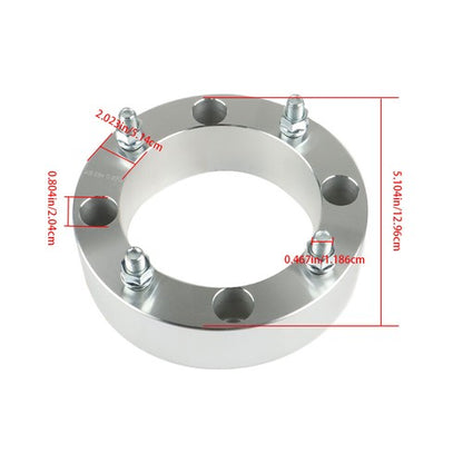 Solid Spare 4× 2'' 4×156 ATV Wheel Spacers For Polaris Sportsman Ranger RZR 570 600 700 800