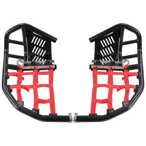 Solid Spare Nerf Bars Heel Guards Side Steps For Honda TRX450R 450ER Red Nets Black Nerfs