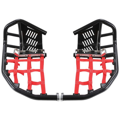 Solid Spare Nerf Bars Heel Guards Side Steps For Honda TRX450R 450ER Red Nets Black Nerfs