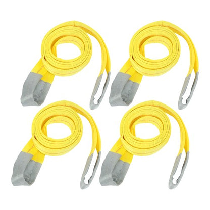 Solid Spare Lift Sling Straps 10' x 2" 14000 Pound Capacity 4-Pack Heavy Duty Lifting Slings