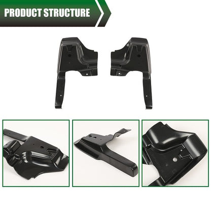 Solid Spare Fit For 1979-1985 Cadillac Eldorado Front Rear Bumper Panel Fillers Set Black