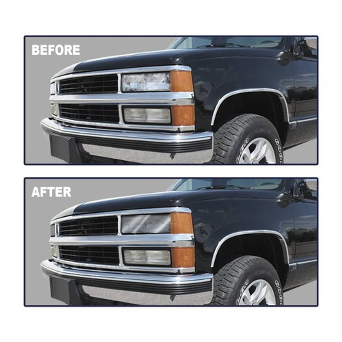 Solid Spare Fit For 94-98 GMC C/K Sierra Suburban Headlight Replacement Lens Smoke