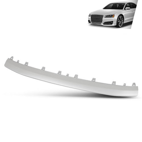 Solid Spare Fit For 15-18 Audi S8 A8 S-line Front Bumper Cover Lower Spoiler Molding Trim