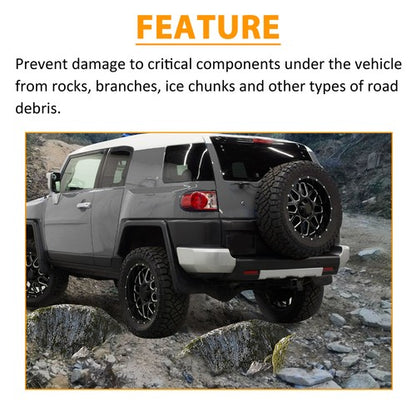Solid Spare Rear Engine Skid Plate Aluminum Powder Coated For Toyota Fj Cruiser 2007-2013