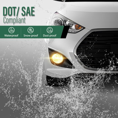Solid Spare Halogen Fog Light w/ Bezel Fit For 2013-2016 Hyundai Veloster Turbo Right Side