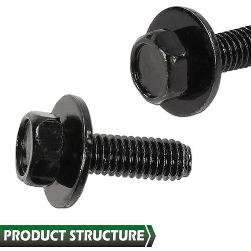 Solid Spare Fit For Honda Body Bolts- M6-1.0 x 20mm Long- 10mm Hex- 17mm Washer- 20pcs