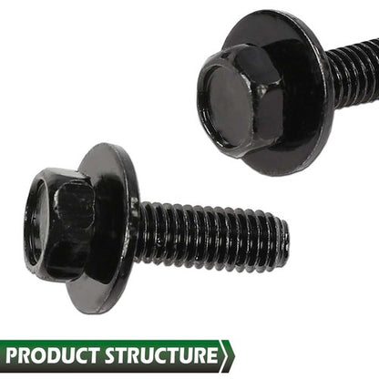 Solid Spare Fit For Honda Body Bolts- M6-1.0 x 20mm Long- 10mm Hex- 17mm Washer- 20pcs