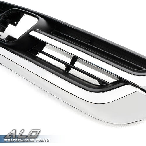 Solid Spare Fit For 10-11 Honda CRV CR-V Front Bumper Upper Grille Grill Black Chrome