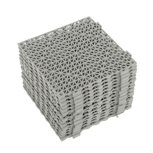 Solid Spare 12x12Inch Interlocking Drainage Floor Tiles Modular Interlocking Tile 55Pcs Gray