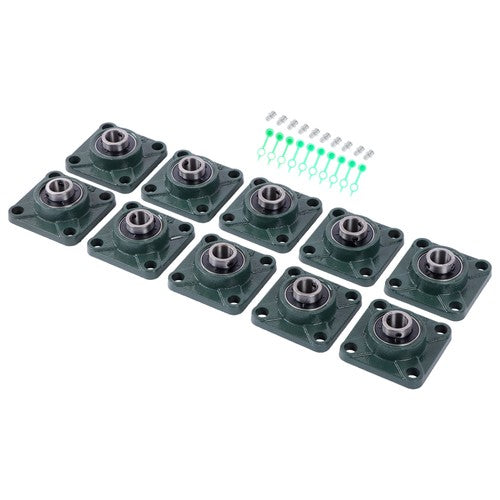 Solid Spare 10 Pcs UCP204-12 Pillow Block Flange Bearing 3/4" Bore 4 Bolt Solid Base