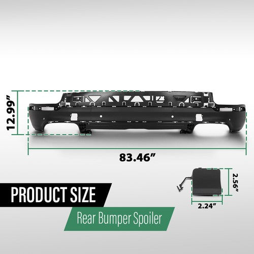 Solid Spare Fit For 2018-2023 Porsche Cayenne Rear Bumper Spoiler Cover Lower Valance