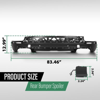 Solid Spare Fit For 2018-2023 Porsche Cayenne Rear Bumper Spoiler Cover Lower Valance