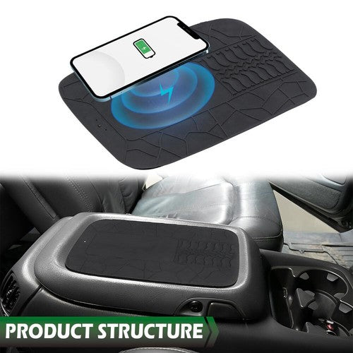 Solid Spare Fit For 99-2002 GM Trucks & SUV's Center Console Wireless Phone Charging Pad Kit