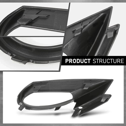 Solid Spare Fit For 2010-2015 Audi Q7 Front Bumper Fog Light Bezel Lamp Cover Left Side