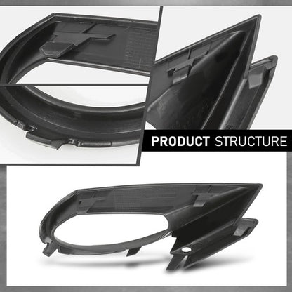Solid Spare Fit For 2010-2015 Audi Q7 Front Bumper Fog Light Bezel Lamp Cover Left Side