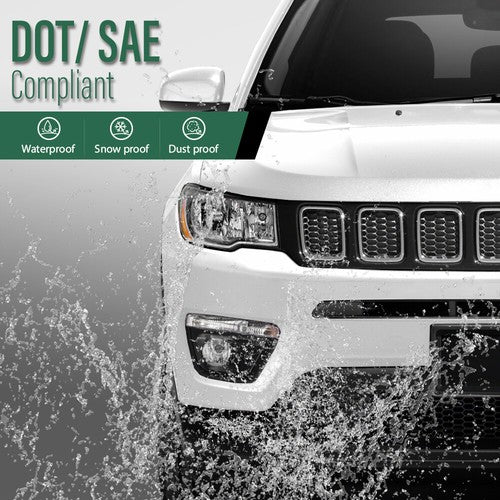 Solid Spare Fit For 18-21 Jeep Compass Front Bumper Parking Lights Left+Right Side