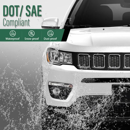 Solid Spare Fit For 18-21 Jeep Compass Front Bumper Parking Lights Left+Right Side