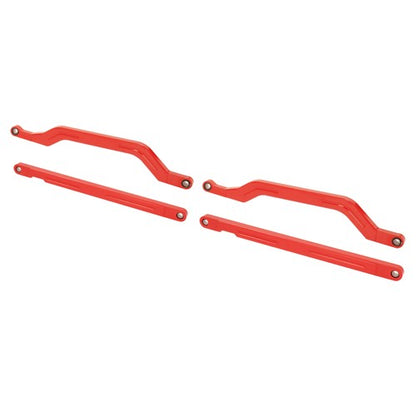 Solid Spare Red High Clearance Rear Radius Arms / Rods for Polaris RZR XP 1000 2017-2023