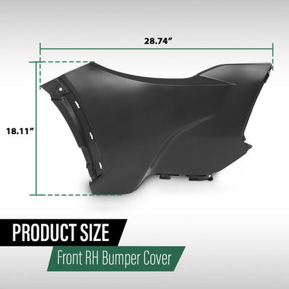 Solid Spare Fit For 22-24 Toyota Corolla Cross L/LE Front Right Bumper Cover W/O Park Assist