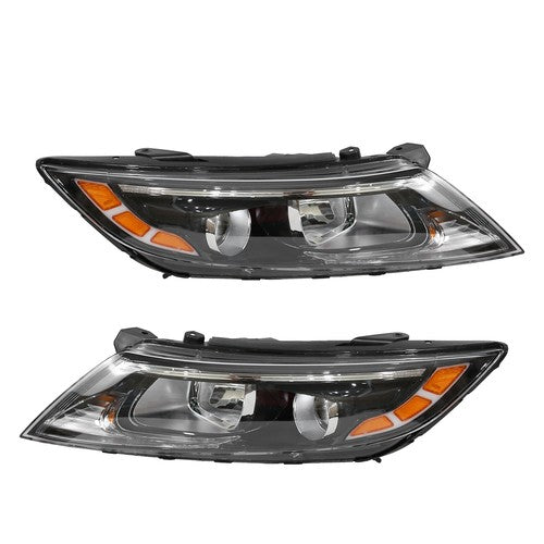 Pair Fits 2014-2015 Kia Optima Halogen Projector Headlight Left & Right Side