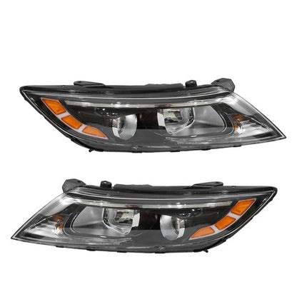 Pair Fits 2014-2015 Kia Optima Halogen Projector Headlight Left & Right Side