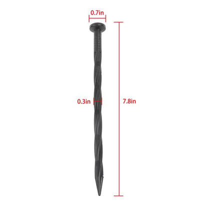 Solid Spare 200 Pcs 8 Inch Landscape Anchoring Stakes Plastic Edging Garden Spikes Spiral