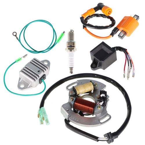 Solid Spare Ignition Coil Spark Plug CDI Regulator&Stator For Yamaha Blaster YFS200 1997-01