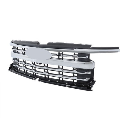 Solid Spare New Chrome Plastic Front Bumper Grille For Chevy Silverado 1500 LTZ 2022-2024