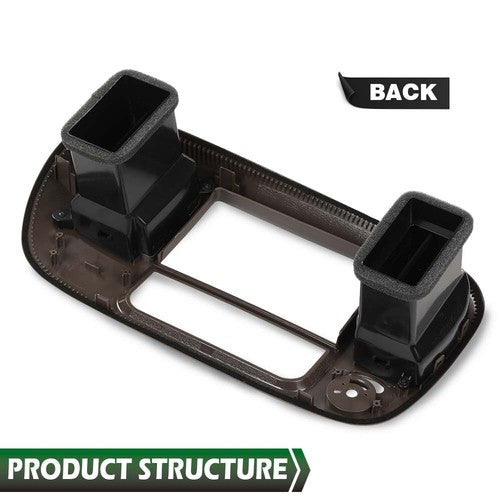Solid Spare Fit For 97-03 Ford F150 Expedition Radio Climate Trim Bezel Dash Panel Brown