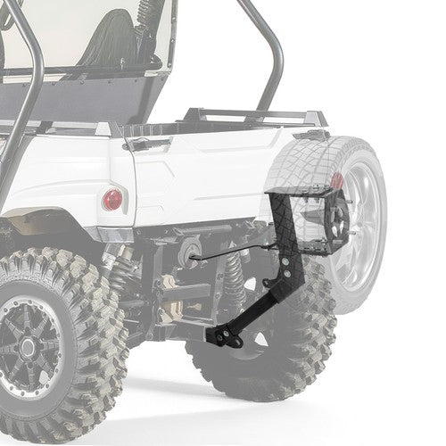 Solid Spare Black Steel Hitch Mounted Spare Tire Carrier For 2014-2025 Kawasaki Teryx4 800