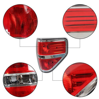 Solid Spare Tail Light Set Fit FOR 2009-2014 Ford F150 F-150 Rear Body Lamps L+ R Halogen