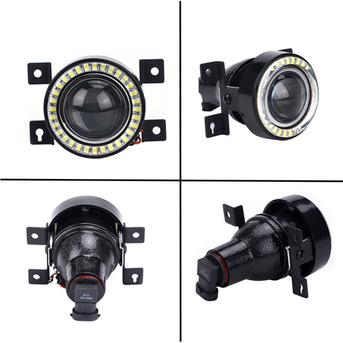 Pair Projector Angel Eyes White LED Halo Fog Light DRL For 2016-2019 Honda Civic