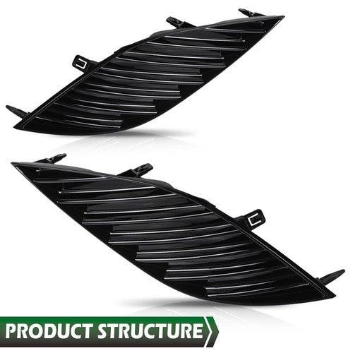 Solid Spare Fit For 18-20 Toyota Camry Front Bumper Fog Light Cover Left+Right Side