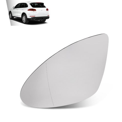 Solid Spare Driver Side Heated Mirror Glass W/Backing Plate Fit For 11-17 Porsche Cayenne