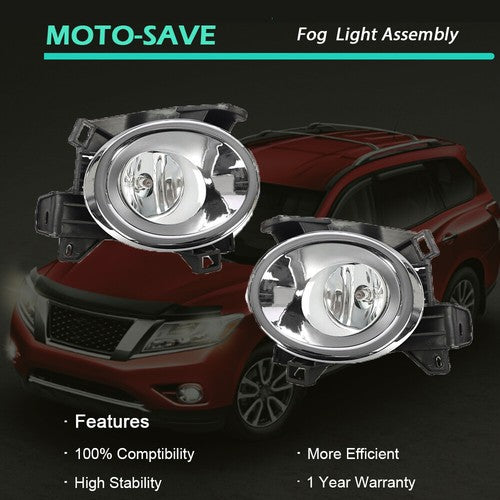 Solid Spare Fog Light Assembly For Nissan Pathfinder 13-16 26915-3JA0A Right+Left w/Switch