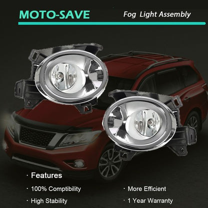 Solid Spare Fog Light Assembly For Nissan Pathfinder 13-16 26915-3JA0A Right+Left w/Switch