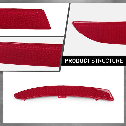 Solid Spare Fit For 2014-2016 BMW F10 5-Series 528i 535i 550i Rear Bumper Reflector Lens