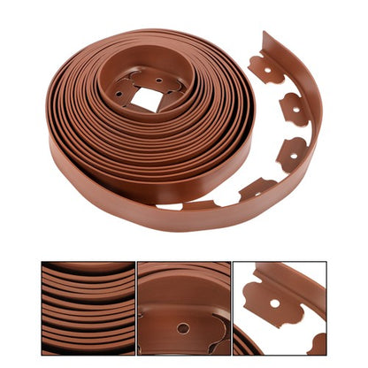 Solid Spare 240FT No Dig Lawn Border L-shaped Lawn Garden Edging Kit W/ 40 Spikes Plastic