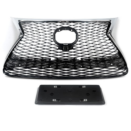Front Bumper Grille For 2015-2017 Lexus NX200T NX300H F Sport Grill Chrome Black