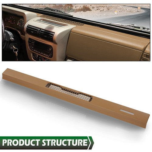 Solid Spare Fit For 97-06 Jeep Wrangler TJ Dash Top Cover Defrost Vent Bezel Trim Yellow