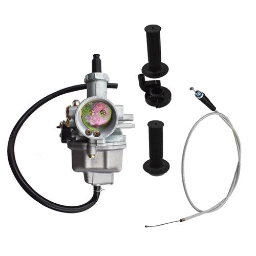 Solid Spare Carburetor For Honda XR100R CRF100F XR100 With Handlebar Grips & Throttle Cable