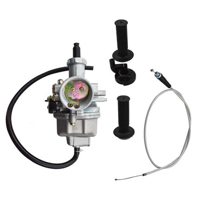 Solid Spare Carburetor For Honda XR100R CRF100F XR100 With Handlebar Grips & Throttle Cable