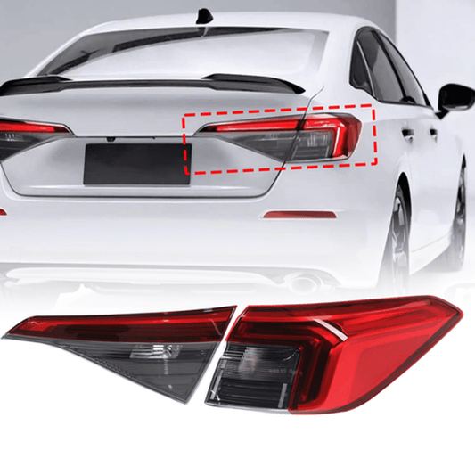 Solid Spare Tail Lights For 2022-2024 Honda Civic Sedan Rear Lamps Outer Inner Right Side