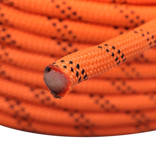 Solid Spare 3/8in X 120ft 48 Stranded Braided Rope Orange & Black 3430 Pounds