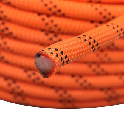 Solid Spare 3/8in X 120ft 48 Stranded Braided Rope Orange & Black 3430 Pounds