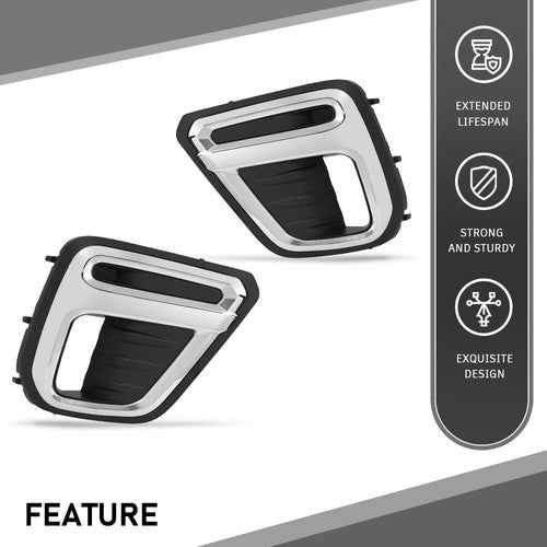 Solid Spare Fit For 2019 2020 2021 Subaru Forester Front Bumper Fog Light Trim Cover Bezel