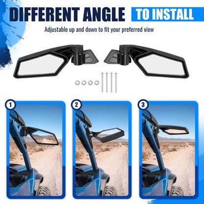 Solid Spare Rear View Side Mirror For Can Am Maverick X3 MAX R models 2017-up Racing Style