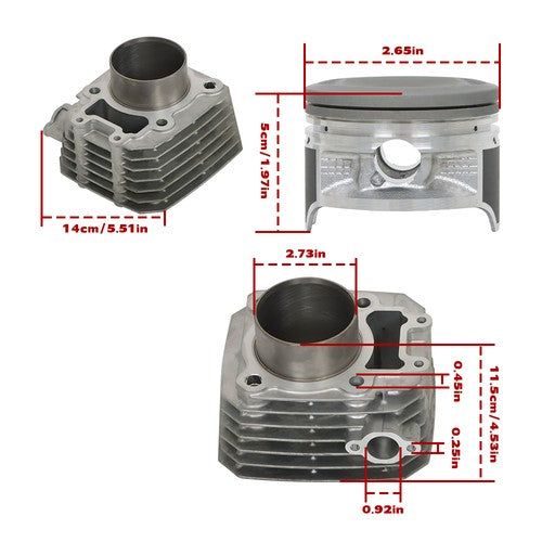 Solid Spare For KAWASAKI KLF250-A BAYOU 250 Cylinder Piston Gasket Kit 2003-2011